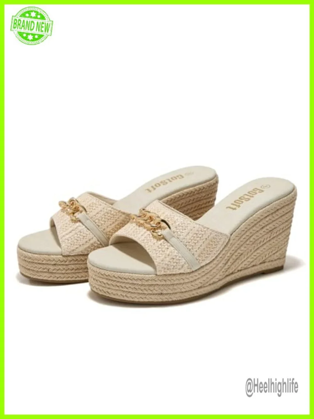 Women's Espadrilles Wedge Sandals Memory Foam Slip On Platform Summer